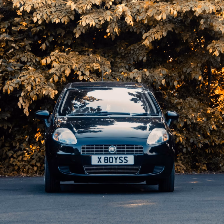 fiat punto in car park