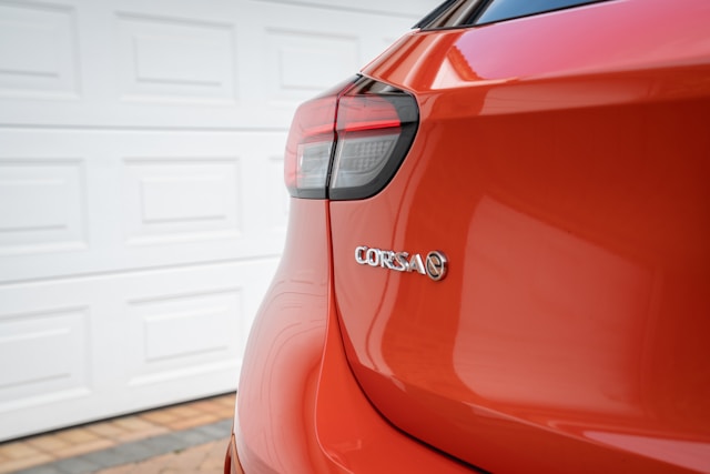 red vauxhall corsa